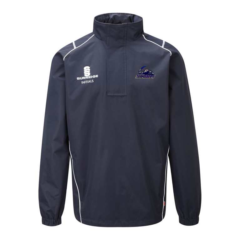 Dual Curve 1/4 Zip Rain Jacket : Navy